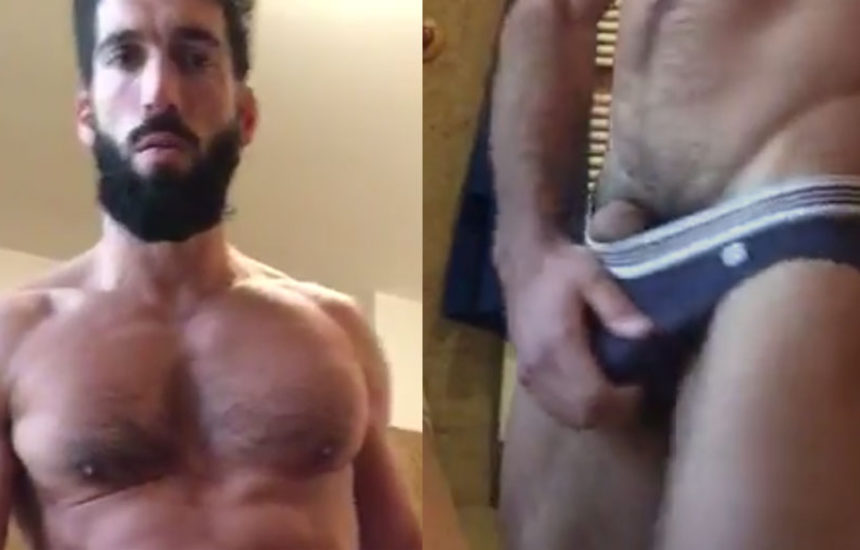 Bearded Hunk Shows Off His Meaty Cock And Big Ass Queer Fever Gay