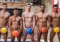 Rico Marlon, Scott DeMarco, Ruslan Angelo, Sebastian Oliver & Daniel Azcona in a bare orgy