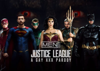 Here’s the trailer for the upcoming Men.com gay porn parody series “Justice League”