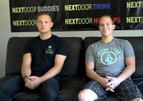 Next Door Studios: Justin Weston gets blown by a guy for the first time