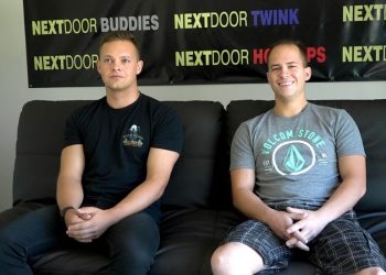 Next Door Studios: Justin Weston gets blown by a guy for the first time