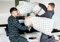 Men.com: Mason Lear and Tom Bentley flip-fuck raw in “Pillow Fuck”