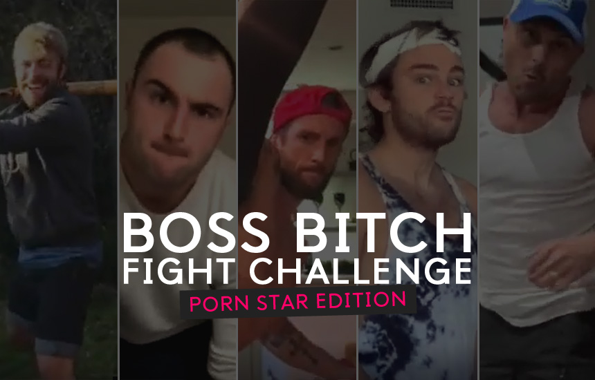 Porn stars do the Boss Bitch Fight Challenge
