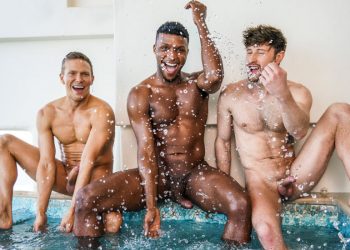 Lucas Entertainment: Andre Donovan, Drew Dixon & Ethan Chase fuck in “Bust A Nut” (sc 3)