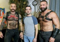 Pride Studios: Alex Tikas & Julian Torres fuck Aiden Joseph in “My Sexy Guncles” (part 3)