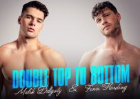 MEN: Finn Harding and Malik Delgaty bottom for the first time in “Double Top To Bottom”