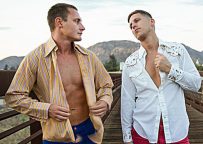 Brian Huggins gets fucked by Roman Todd in “Bareback Cruising” part 1 from Bromo.com