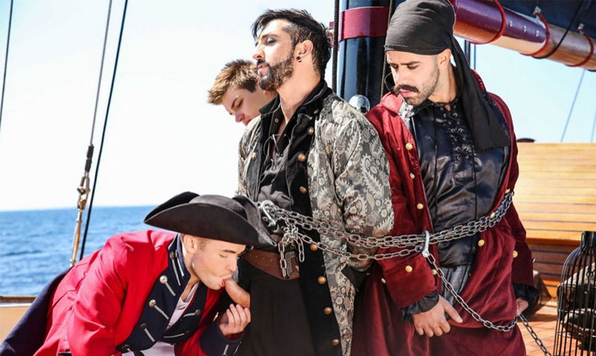 Gabriel Cross, Jimmy Durano, Johnny Rapid and Teddy Torres in "Pirates" part three