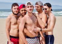 Brayden Wolf, Dieter Red, Hyden O’Toole, Lance Bennett & Topher Michels in a bareback orgy