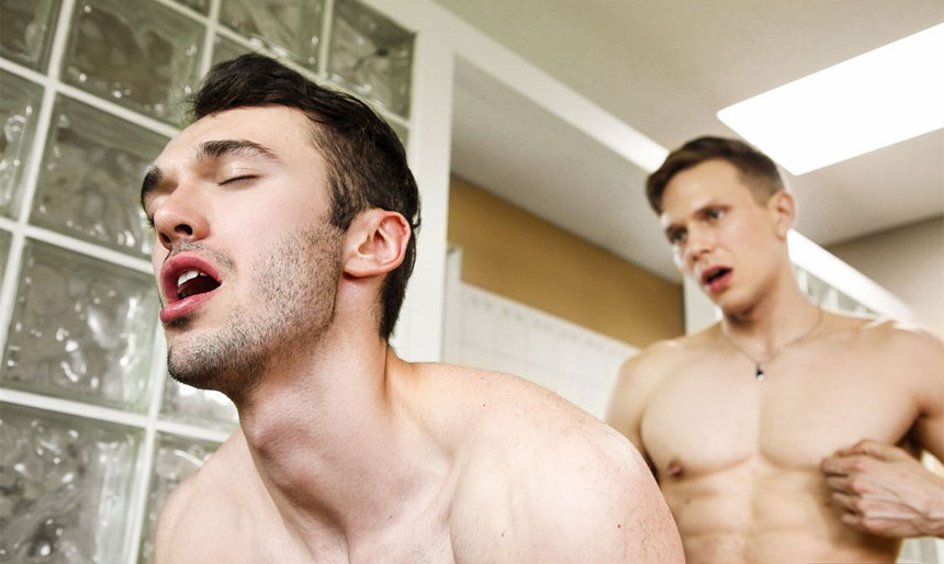 Ethan Chase fucks William Sawyer in "Breakfast Cub" part two from Men.com