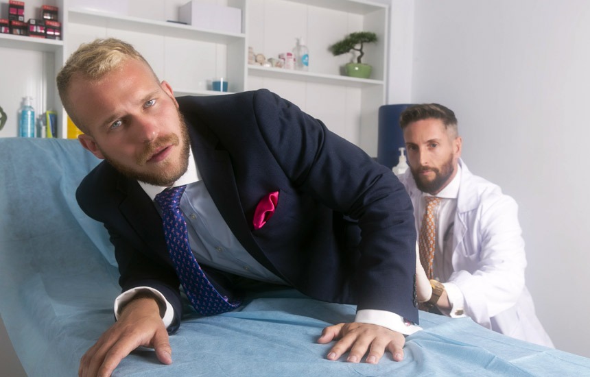 Men At Play: Nick North fucks Malek Tobias in "Check-in With Dr. North"