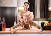 Blake Ryder bottoms for the first time, takes Paul Canon’s raw dick in “Taste The Chef”