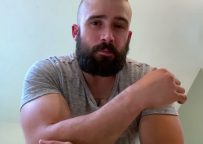 Next Door Studios: Mathias strokes his cock and shoots a load in a homemade solo video