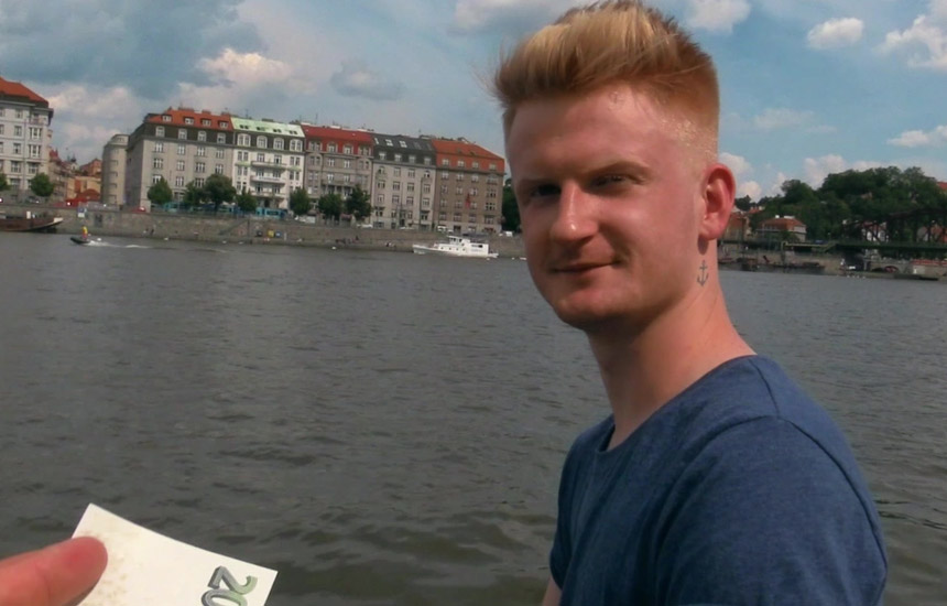 Czech Hunter #536: In order to support his girlfriend, Adrian goes gay for pay