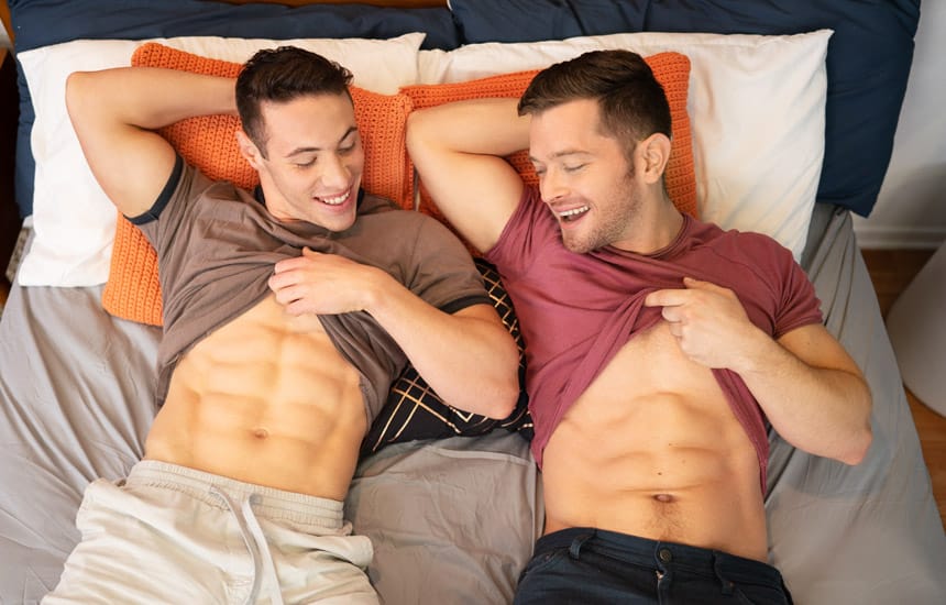 Sean Cody: Deacon pounds Kyle's bare hole and covers him with a hot load